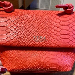 Vera New York's Genny Crossbody Red snakeskin Handbag. In almost perfect shape.